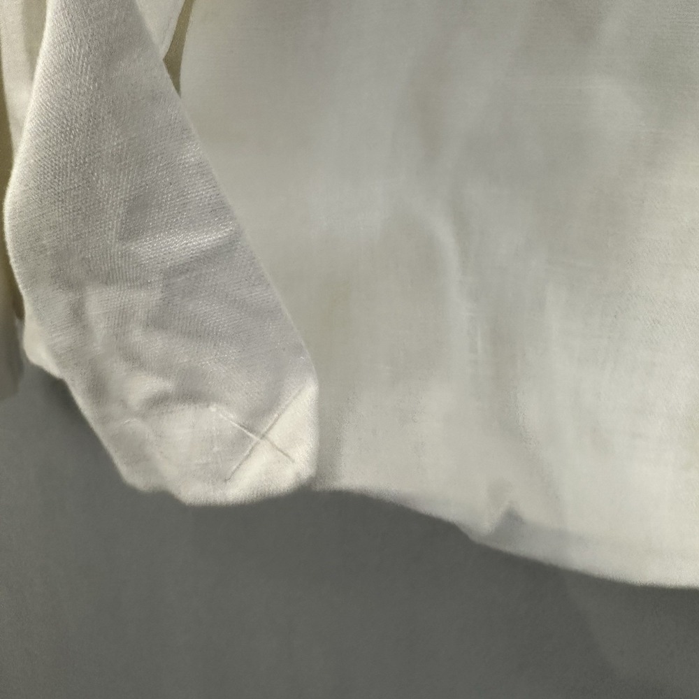 Lauren Ralph Lauren White Linen Blazer Career Minimalist Women's Size 14 - READ - Picture 12 of 16